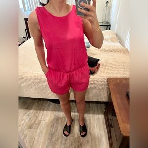 NWOT GAP Magenta Romper with Pockets